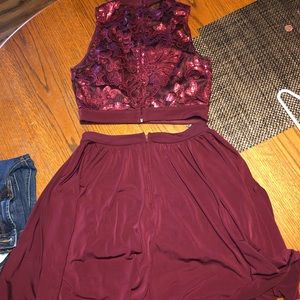 Maroon homecoming dress